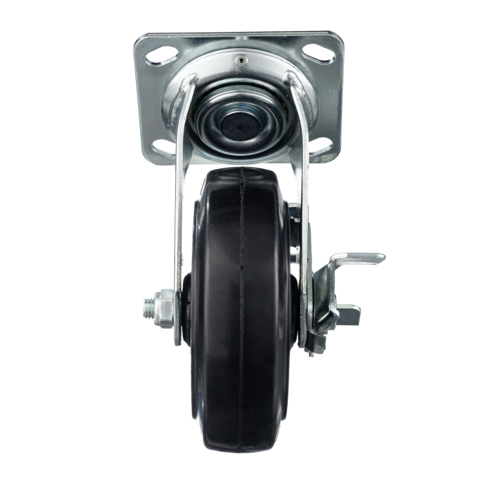 Детальное изображение Колесо Стелла-техник N29150B1 d=150мм, чугун/рез, поворотное с тормозом, игольчатый подшипн. г/п=220кг - Купить