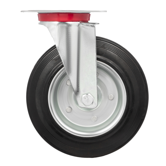 Детальное изображение Колесо Стелла-техник 4001-200 диаметр 200мм, грузоподъемность 185кг, резина, металл - Купить