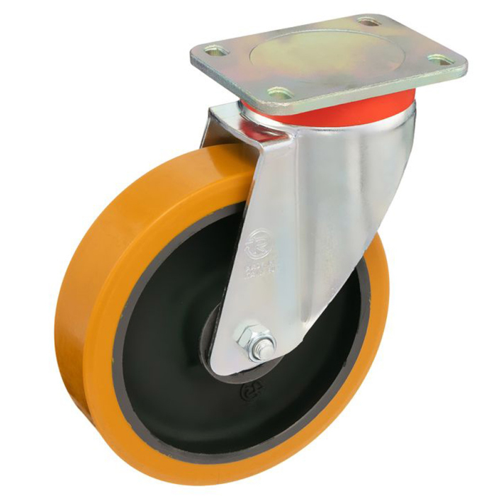 Детальное изображение Колесо Tellure Rota 645006 поворотное, диаметр 200 мм, грузоподъемность 900кг, полиуретан TR / чугун - Купить