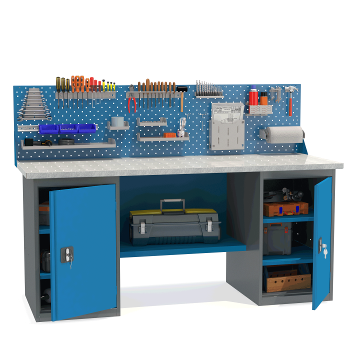 Детальное изображение ВТ2-1.9 Верстак с двумя тумбами - Купить