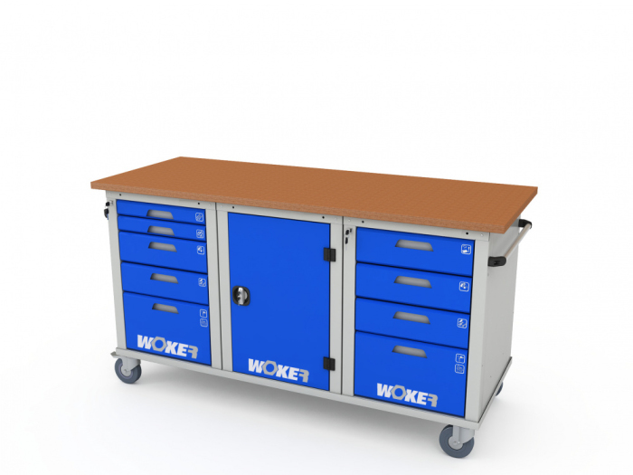 Детальное изображение Верстак мобильный трехтумбовый WOKER PRO 3514.1800 - Купить
