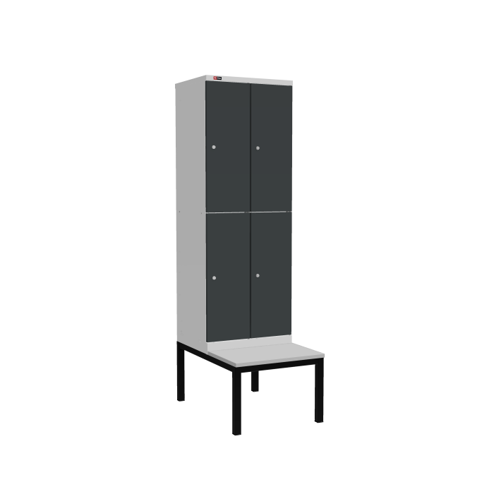 Детальное изображение Шкаф ДиКом УНО-322 (RAL 7038+RAL 7016) с подставкой-скамейкой - Купить