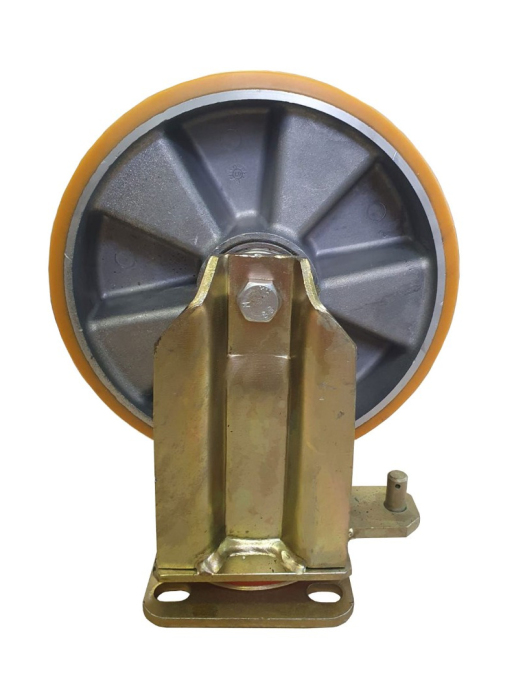 Детальное изображение Колесо Tellure Rota 655221 большегрузное для штабелера, поворотное, Ø 200 мм, нагрузка 750 кг, полиуретан TR, алюминий - Купить