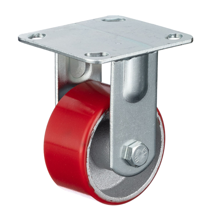 Детальное изображение Колесо Стелла-техник N29100CPUF d=100мм, чугун/полиуретан, неповоротное, игольчатый, г/п=200кг - Купить