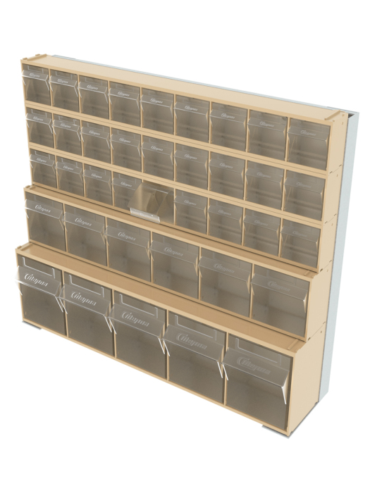 Детальное изображение Стойка бежевая настенная/настольная Стелла-техник 401-03-01-01-B (610х150х500) - Купить