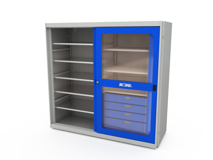 Детальное изображение Шкаф для инструментов MODUL XXL 02 с раздвижными дверями со смотровыми окнами - Купить