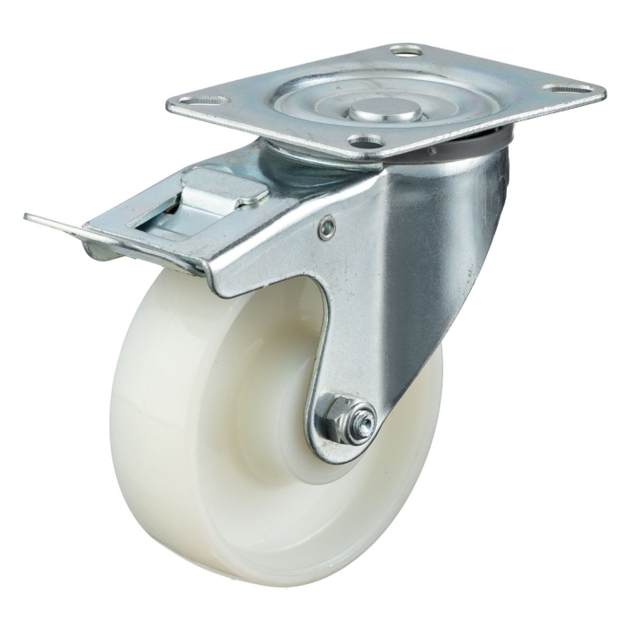 Детальное изображение Колесо Стелла-техник N48080PNYB поворотное, с тормозом, d=80мм, полиамид, подшипник скольжения, г/п 150кг - Купить