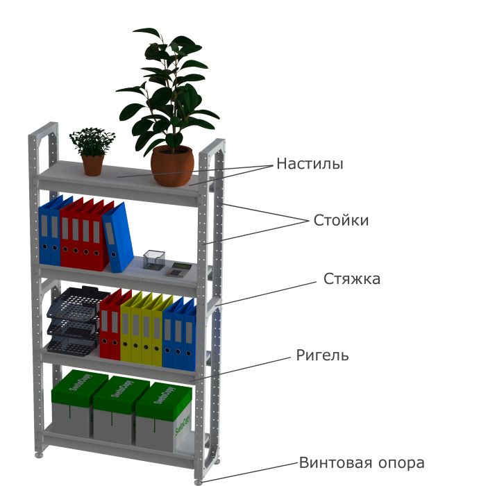 Детальное изображение Стеллаж полочный Rock L - Купить