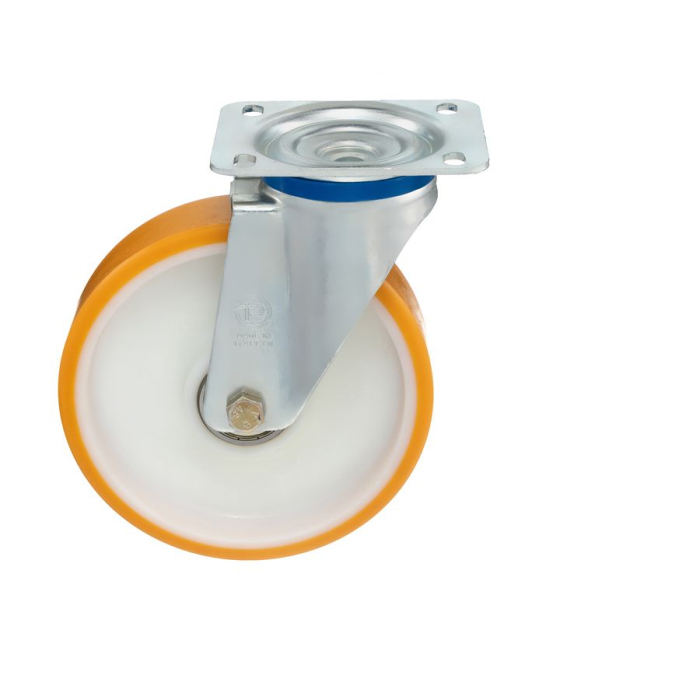 Детальное изображение Колесо Tellure Rota 665306 поворотное, диаметр 200мм, грузоподъемность 500кг, полиуретан TR, полиамид 6 - Купить