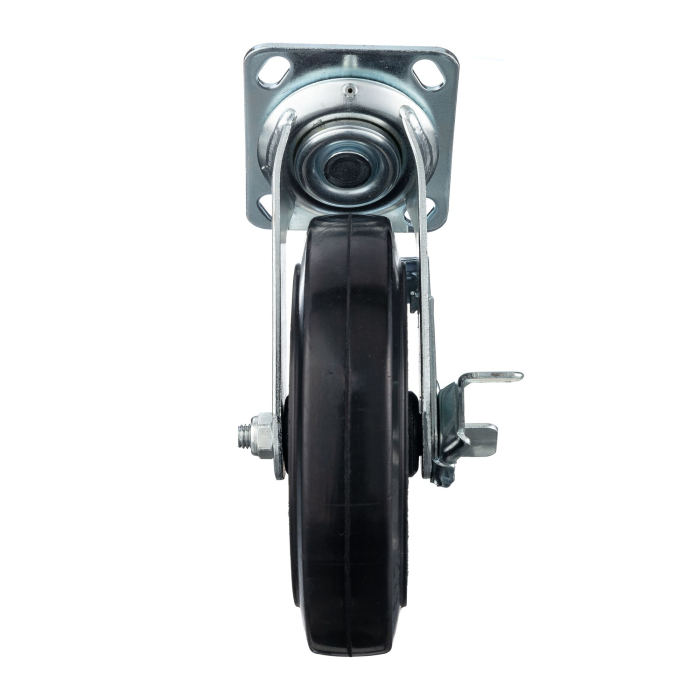 Детальное изображение Колесо Стелла-техник N29200B1 d=200мм, чугун/рез, поворотное с боковым тормозом, игольчатый подшипн. г/п=240кг - Купить