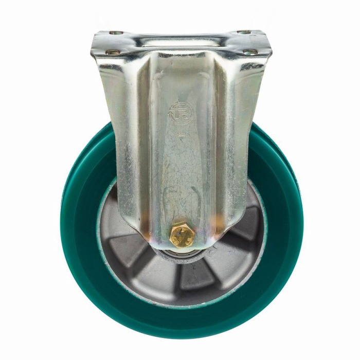 Детальное изображение Колесо Tellure Rota 627704 неповоротное, диаметр 160мм, грузоподъемность 500кг, полиуретан TR- ROLL, алюминий - Купить