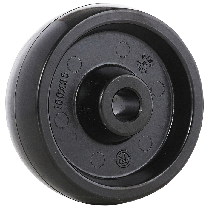 Детальное изображение Колесо Tellure Rota 6710 под ось, диаметр 100мм, грузоподъемность 150кг, до 280С, ось 15мм, под классическую термо втулку (в комплект не входит) - Купить