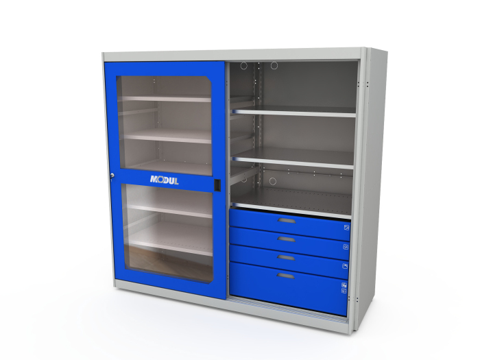 Детальное изображение Шкаф для инструментов MODUL XXL 02 с раздвижными дверями со смотровыми окнами - Купить