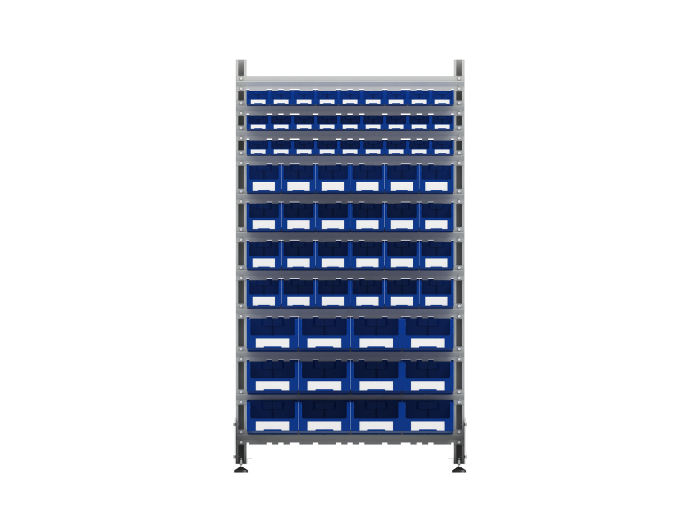 Детальное изображение Стеллаж для пластиковых лотков SORTEX односторонний 1800x1000x450.05 - Купить