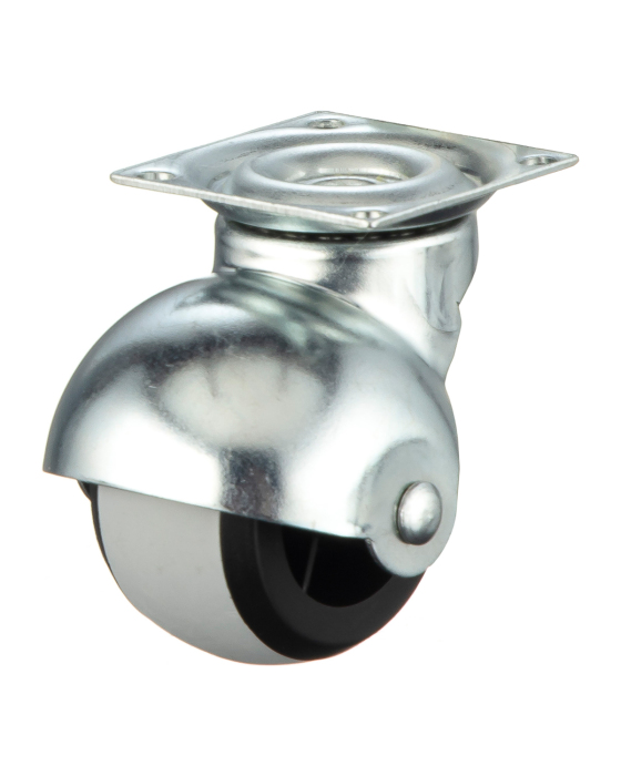 Детальное изображение Комплект колес Tellure Rota 334201 из 4-х поворотных опор, диаметр 40мм, грузоподъемность 20кг, серая резина, полипропилен - Купить