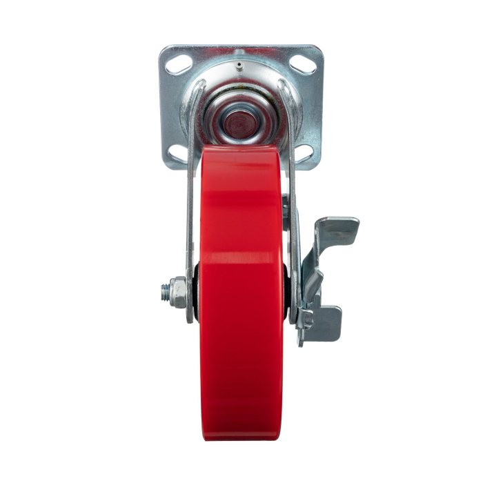 Детальное изображение Колесо Стелла-техник N29200CPUB1 d=200мм, чугун/полиуретан, поворотное с боковым тормозом, игольчатый, г/п=350кг - Купить