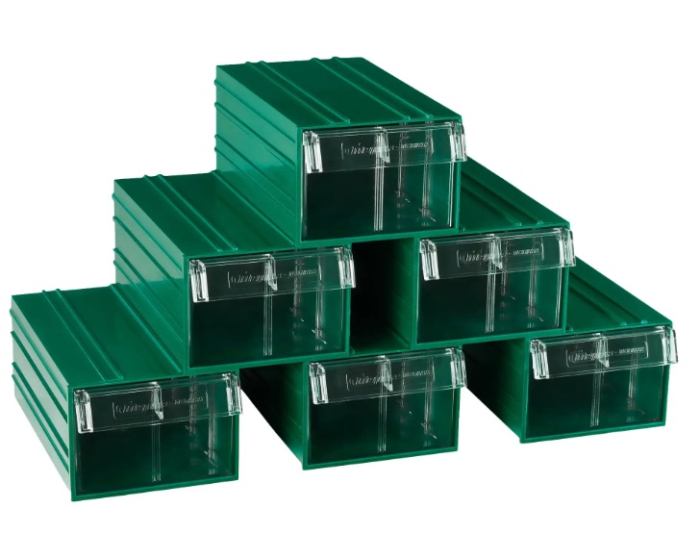 Детальное изображение Пластиковый короб Стелла-техник C-2-К20-зеленый-прозрачный , 140х250х100мм, комплект 20 штук - Купить