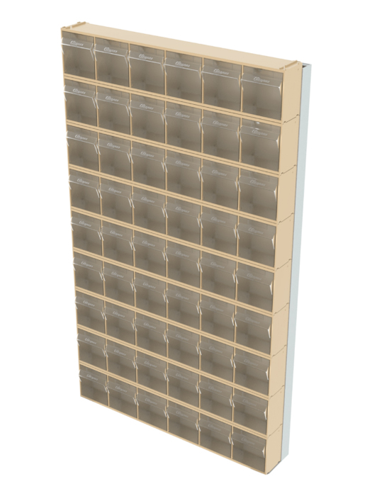 Детальное изображение Стойка бежевая настенная Стелла-техник 402-00-09-00-B (610х40х1000) - Купить