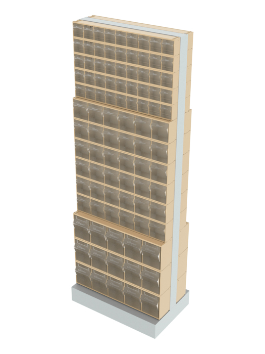 Детальное изображение Стойка бежевая двусторонняя напольная Стелла-техник 406-05-06-03-B (600х380х1650) - Купить