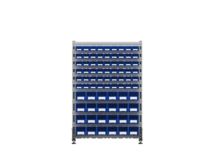 Детальное изображение Стеллаж для пластиковых лотков SORTEX односторонний 1500x1000x450.04 - Купить