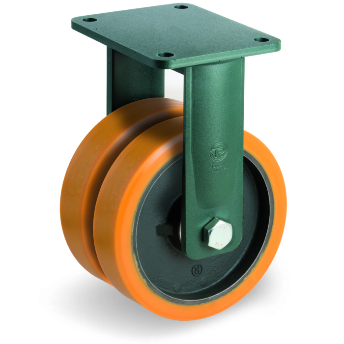 Детальное изображение Колесо Tellure Rota 648167 неповоротное, диаметр 250мм, грузоподъемность 3000кг, полиуретан TR, чугун - Купить