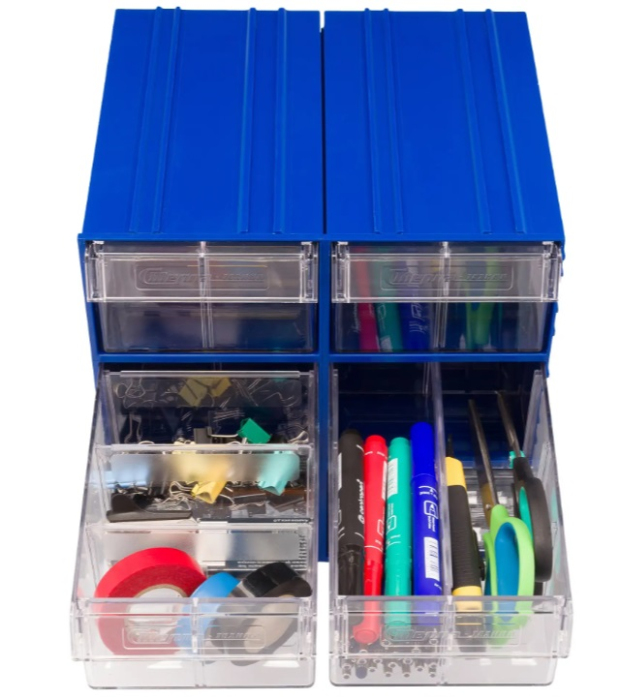 Детальное изображение Пластиковый короб Стелла-техник C-2-К20-синий-прозрачный , 140х250х100мм, комплект 20 штук - Купить