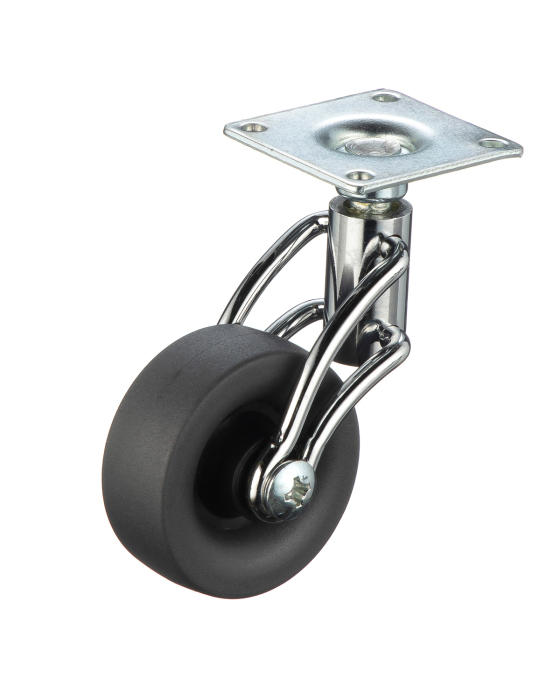 Детальное изображение Колесо Tellure Rota 304001 поворотное, диаметр 50мм, грузоподъемность 20кг, серая резина, полипропилен - Купить