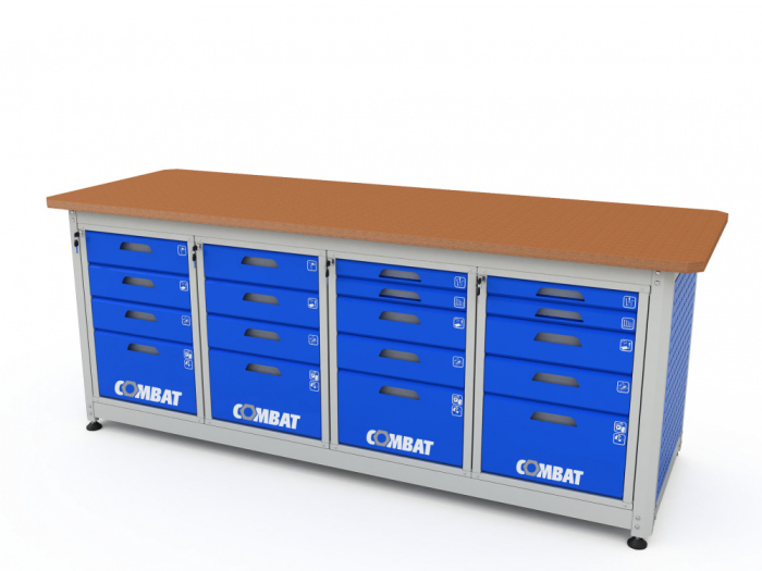 Детальное изображение Верстак четырехтумбовый COMBAT 44455.2340 - Купить