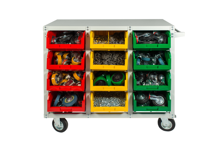 Детальное изображение Стеллаж с направляющими Стелла-техник V4-12-160-К мобильный, односторонний, 12 ячеек, грузоподъемность до 300кг - Купить