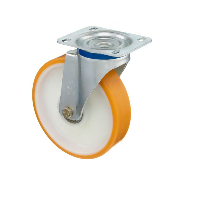 Детальное изображение Колесо Tellure Rota 665306 поворотное, диаметр 200мм, грузоподъемность 500кг, полиуретан TR, полиамид 6 - Купить