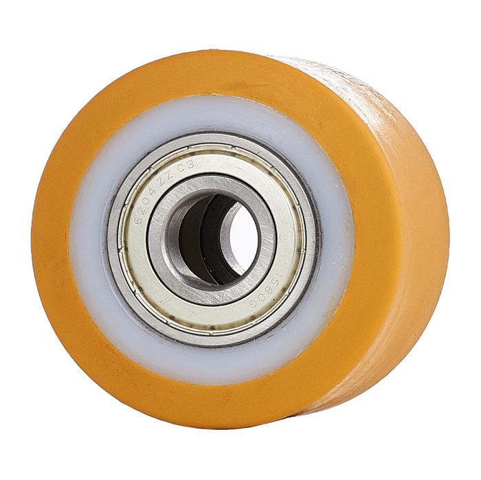 Детальное изображение Ролик Tellure Rota 772132 подвилочный большегрузный 82х70мм, грузоподъемность 450кг, полиуретан TR, полиамид 6, шариковый подшипник в комплекте - Купить