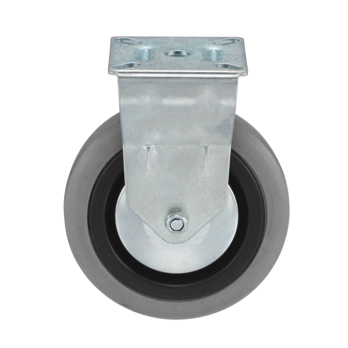 Детальное изображение Колесо Tellure Rota 375105 неповоротное, диаметр 125мм, грузоподъемность 80кг, серая резина, полипропилен - Купить