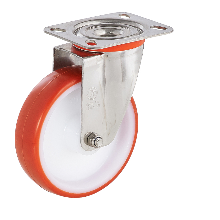 Детальное изображение Колесо Tellure Rota 604204 поворотное, диаметр 150мм, грузоподъемность 220кг, термопластичный полиуретан, полиамид - Купить