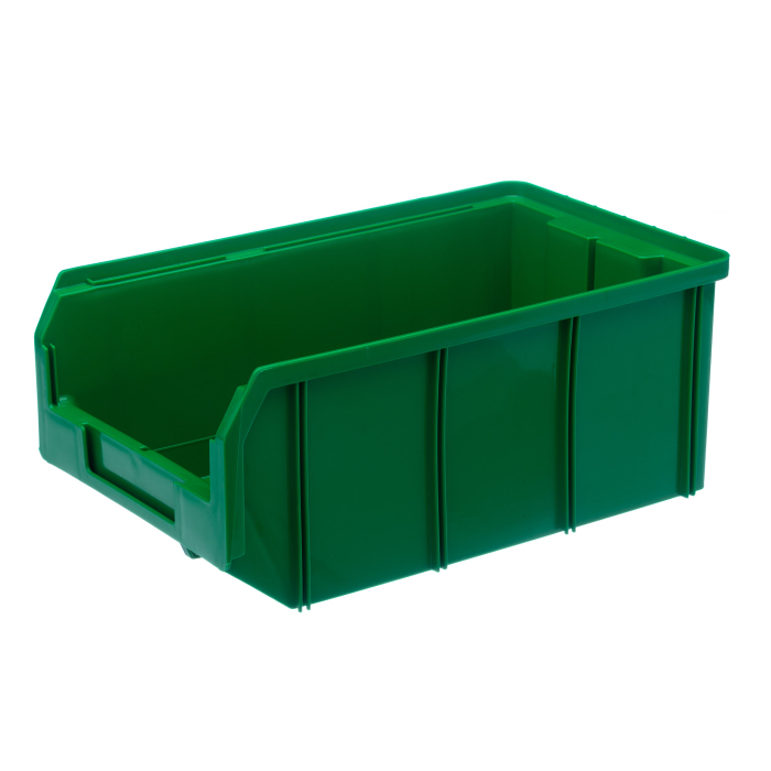 Детальное изображение Пластиковый ящик Стелла-техник V-3-зеленый 341х207x143мм, 9,4 литра - Купить