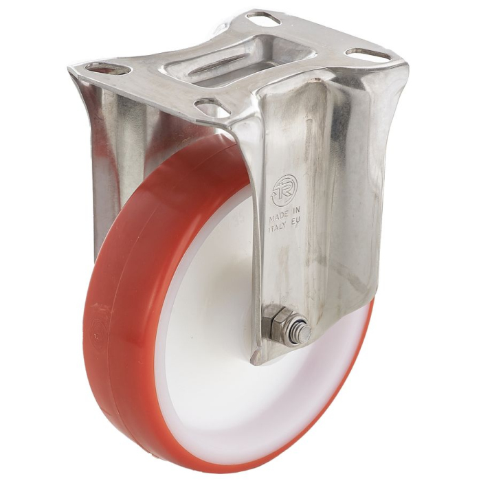 Детальное изображение Колесо Tellure Rota 605703 неповоротное, диаметр 125мм, грузоподъемность 220кг, термопластичный полиуретан, полиамид - Купить