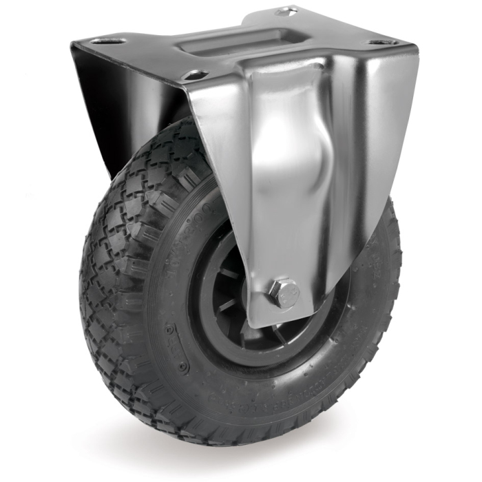 Детальное изображение Колесо Tellure Rota 826702 неповоротное, диаметр 255мм, грузоподъемность 150кг, пневмо шинка, полипропилен - Купить