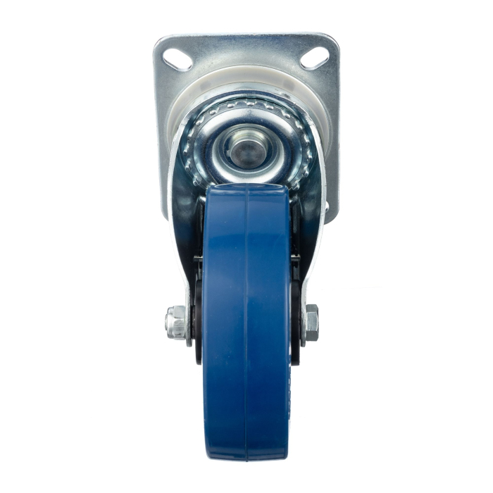 Детальное изображение Колесо Стелла-техник N48160RBLB поворотное с тормозом, d=160мм, полипропилен, эластичная резина, игольчатый подшипник, г/п=350кг - Купить